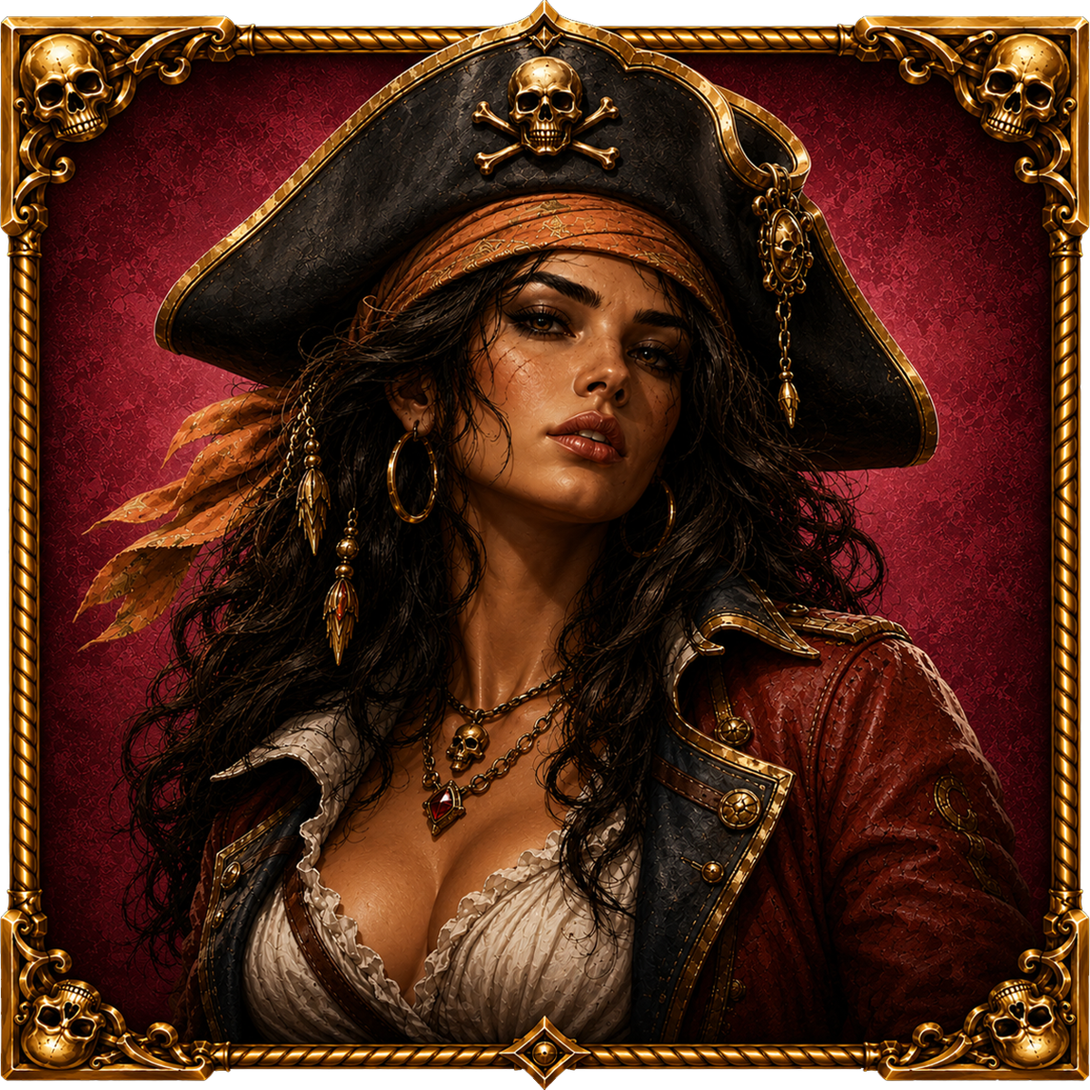 Pirate woman high pay symbol
